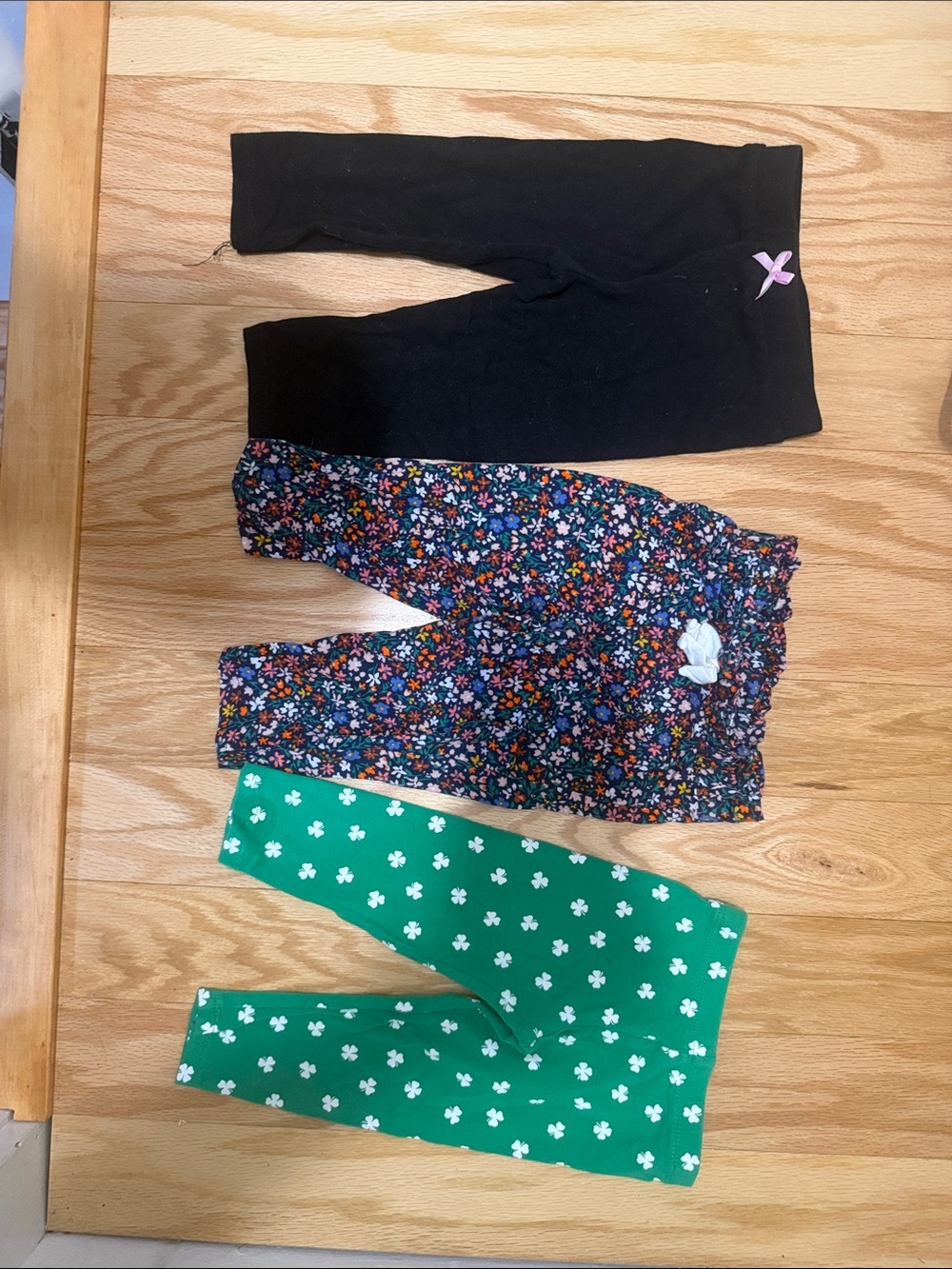 Carter's Girls 3-Pack Joggers & Leggings - Black, Floral, Green